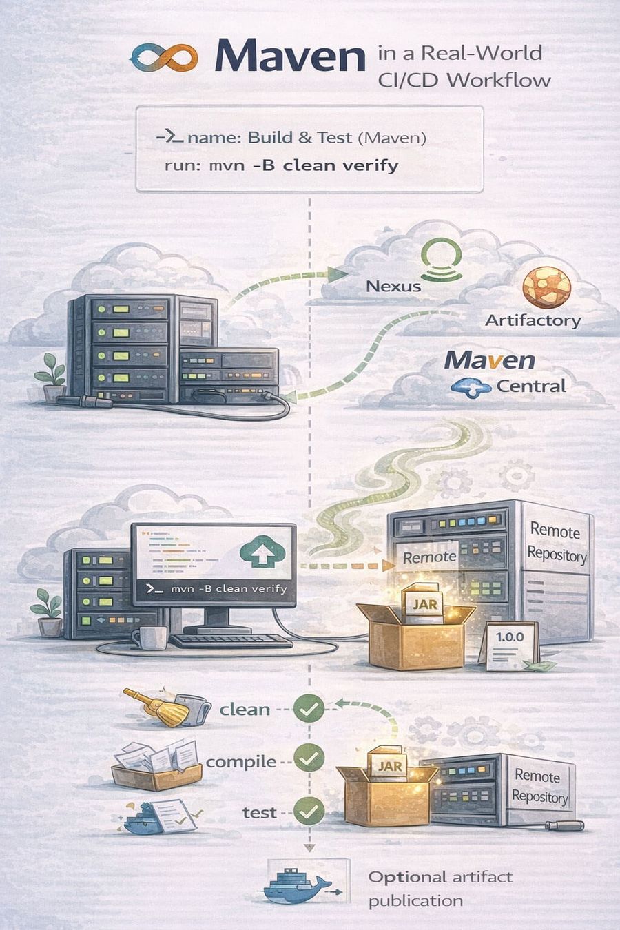 Maven in a Real-World CICD Workflow